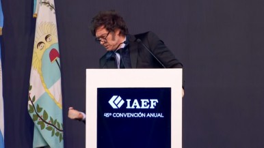 El insólito gesto que le hizo Javier Milei a los empresarios en una convención  