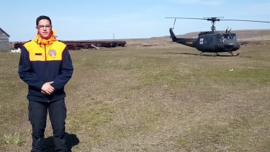 Esteban Cárdenas, del área de Búsqueda y Rescate de Protección Civil 