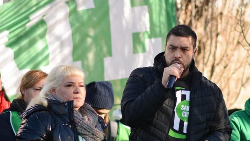 Carlos Garzn, secretario general de ATE en Santa Cruz. 