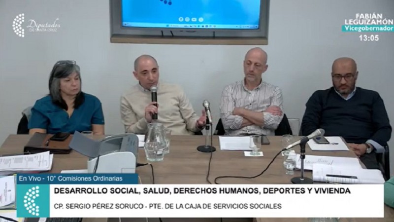 Exposicin de Soruco en la comisin de Desarrollo Social, Salud, Derechos Humanos, Deportes y Vivienda de la legislatura. 