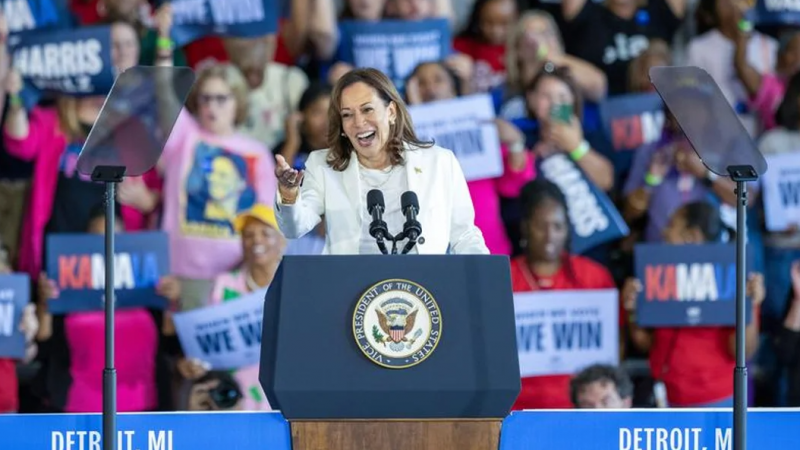  La vicepresidenta y candidata demcrata, Kamala Harris. Foto: Xinhua.