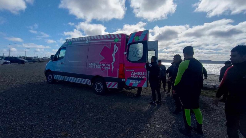 Rescataron a un hombre con estado de hipotermia en la costanera de Ro Gallegos