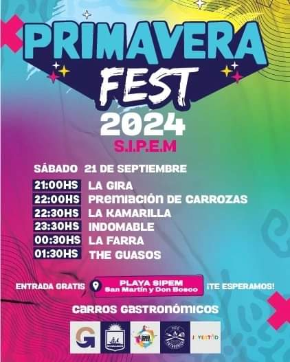 Celebracin por el Da de la Primavera en Ro Gallegos: desfile de carros y murgas, patio gastronmico y bandas en vivo   