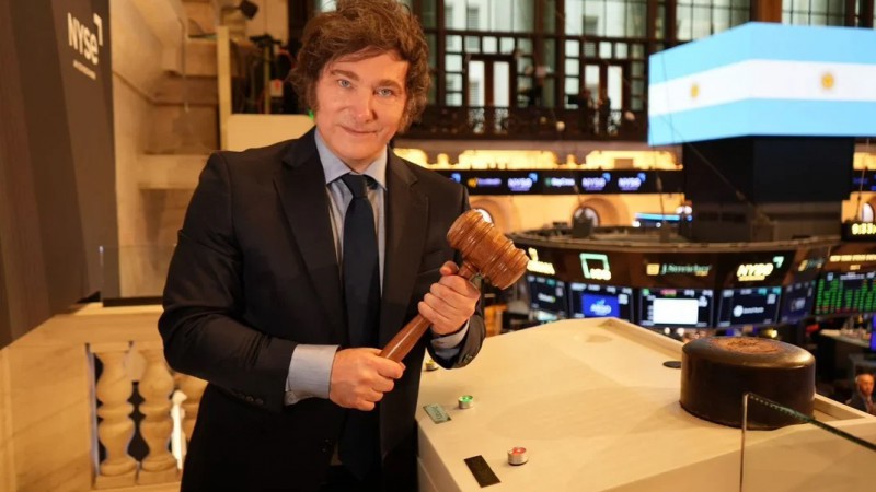 Javier Milei en Wall Street. Fotografa: Agencia Noticias Argentinas