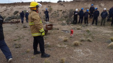 La capacitación se llevó adelante en una cantera