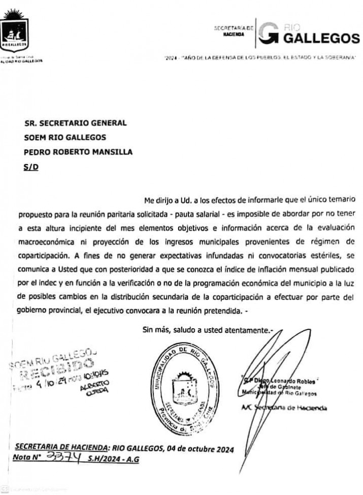 Se suspende la paritaria Municipal hasta conocer los nmeros de la inflacin 