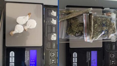 En un control en el acceso a El Calafate, los canes detectores de narcóticos encontraron cocaína y marihuana 