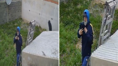 Denuncian un nuevo robo en Río Gallegos: los vídeos en los que se ve cómo ingresan dos hombres encapuchados por el patio y se llevan elementos de la casa  