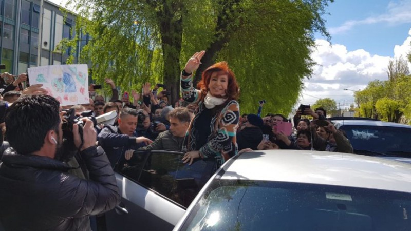 Cristina cuando vot en 2019 en la escuela 19 de Ro Gallegos.