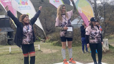 Los ganadores del "Desafío MTB 39" Aniversario de El Chaltén