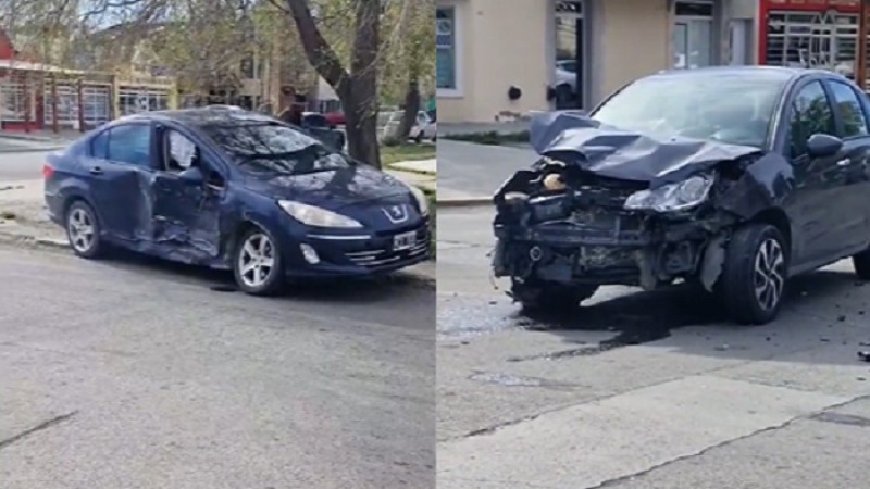 Nuevo choque en Ro Gallegos: un auto qued destruido en la parte delantera, y dos conductores fueron trasladados al hospital 