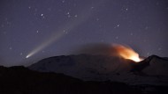 Captaron luces inusuales en un volcán de la Patagonia