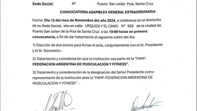 Convocatoria a Asamblea General Extraordinaria