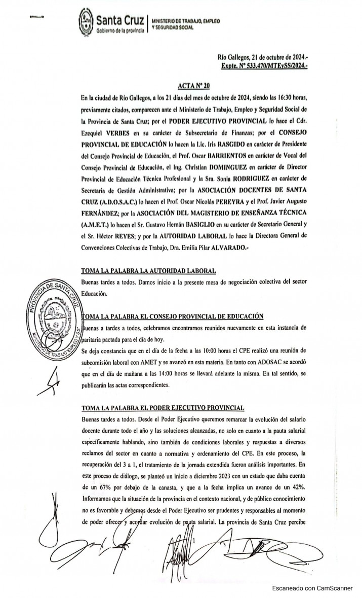 Paritaria docente: ofrecen 6,9 por ciento en dos tramos  y pasan a cuarto intermedio 