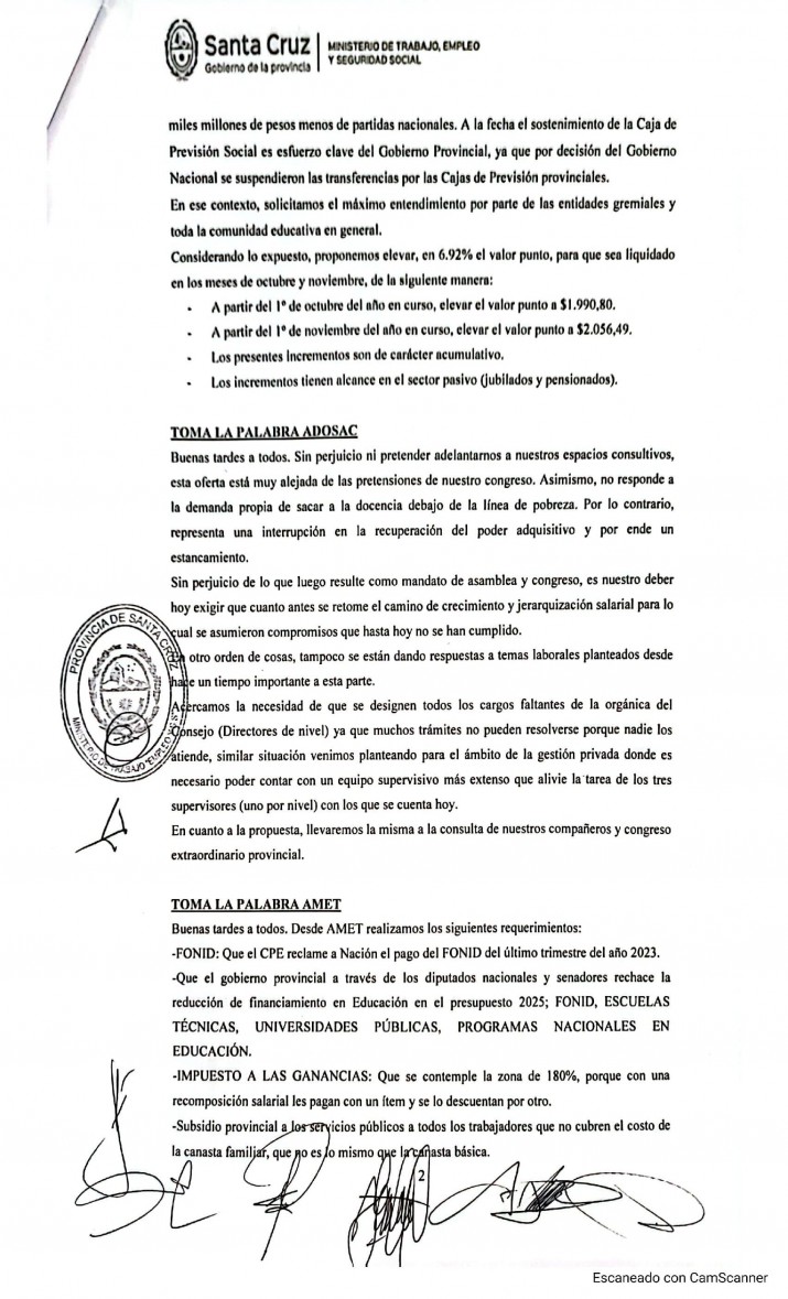 Paritaria docente: ofrecen 6,9 por ciento en dos tramos  y pasan a cuarto intermedio 