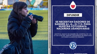 Río Gallegos: buscan dadores de sangre para la fotógrafa de Bancruz