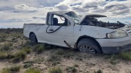 Ruta de Santa Cruz: un camión perdió el portamasa de una de sus ruedas, una camioneta intentó esquivarlo, volcó y el conductor estaría grave