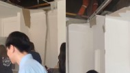 El increíble video en una escuela de Santa Cruz en el que se desploma el techo de un aula en medio de una clase