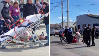 Violento choque en Río Gallegos: un hombre, con una visible herida, debió ser trasladado al hospital  