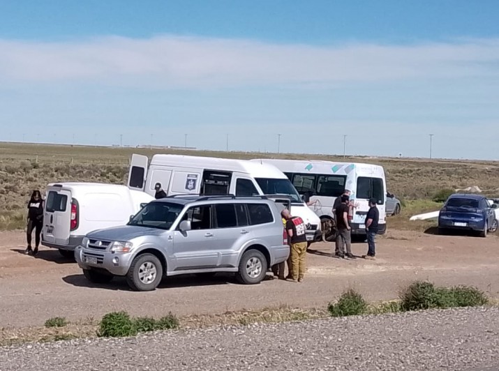 Fuerte  control vehicular en ruta nacional 3 y 281, acceso a Puerto Deseado