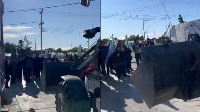 Video en Santa Cruz: hubo momentos de tensin en reclamo pero habr un nuevo encuentro entre intendente y sindicato 