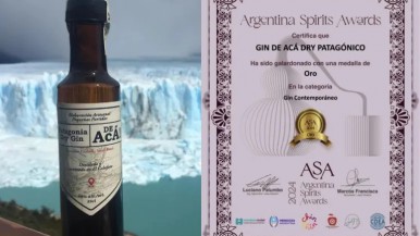 El Gin de Acá, elaborado en Santa Cruz, ganó una medalla de oro en una competencia internacional  