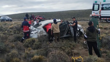 Volcó en la ruta tras quedarse dormido