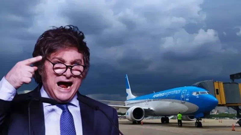 Milei quiere privatizar Aerolneas