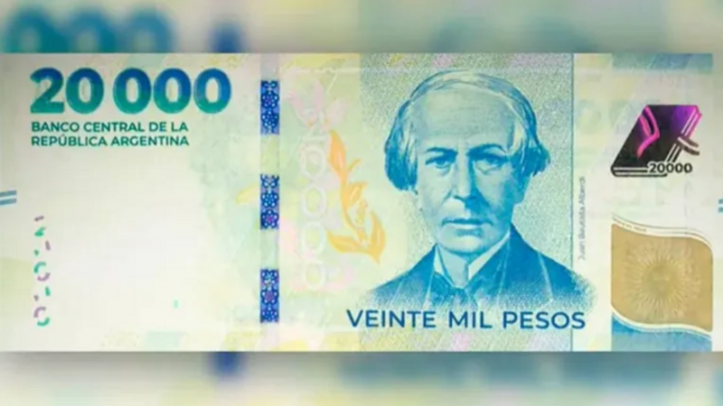 Ponen en circulacin el billete de $20.000