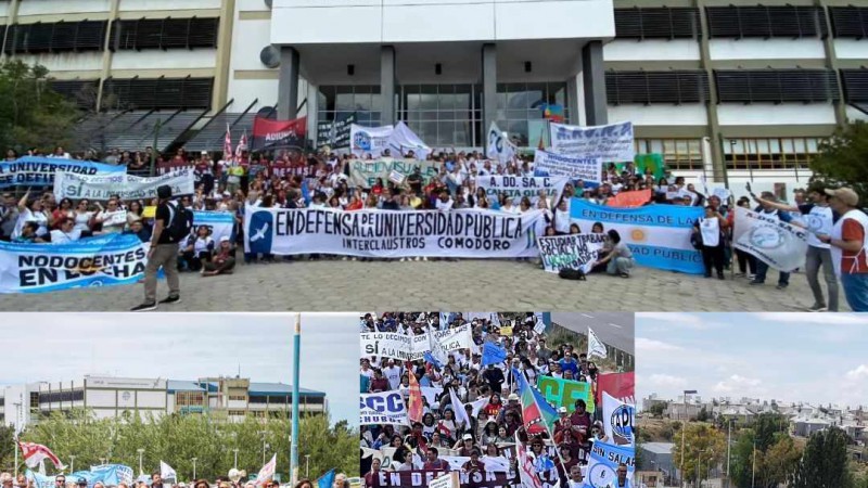 Universitarios sureos se manifestaron en Comodoro Rivadavia.