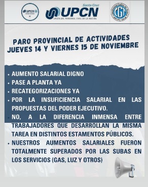 UPCN y APAP tambin irn al paro provincial por 48 horas este jueves y viernes 