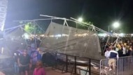 Se cayó una estructura en la Fiesta Nacional de la Música y mató a una mujer 