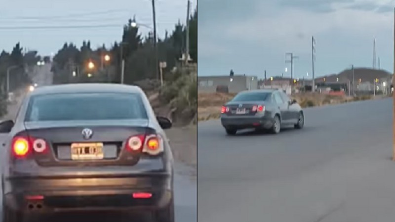 Video en Santa Cruz: lo escracharon conduciendo de forma imprudente y casi atropella a jvenes y choca contra otro auto 