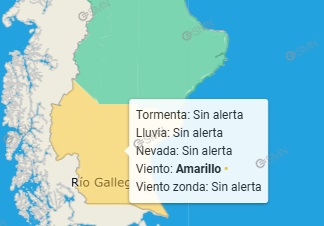 Rige alerta meteorolgica para Rio Gallegos: qu se pronostic para el fin de semana 