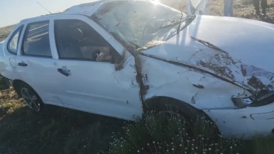 Conductor en estado de ebriedad, volcó en la ruta