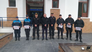 Felicitaron a los policías por su rápido accionar 