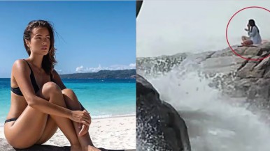 Video: una actriz rusa meditaba a orillas del mar, pero una ola la arrastró mar adentro y falleció 