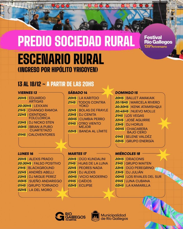 Festival de Ro Gallegos: todo lo que hay que saber de los shows y las actividades 