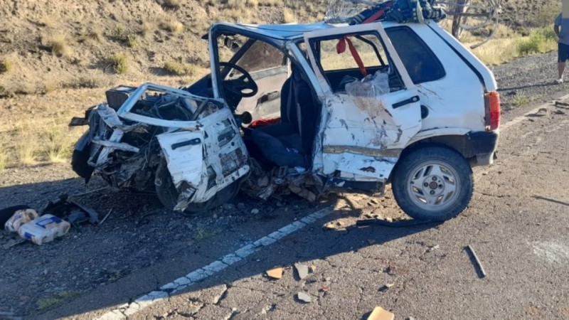 Choque frontal en la Ruta 25 deja cuatro lesionados