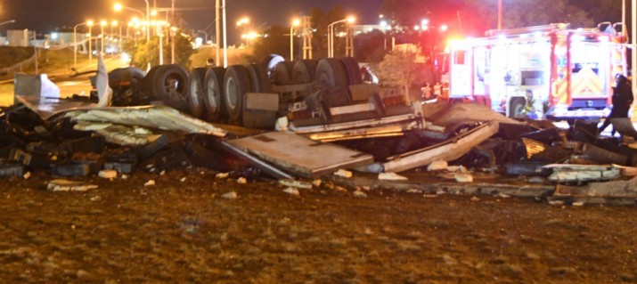 Fallece camionero en un vuelco: se habra quedado sin frenos