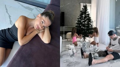 La China Suárez muy enamorada en la casa de Mauro Icardi