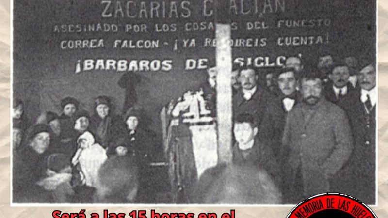 Ro Gallegos: realizarn homenaje a Zacaras Gracin, primer trabajador muerto en las Huelgas de 1921 