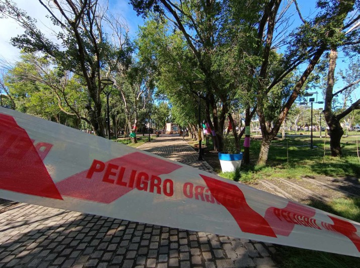 Menor electrocutado en la Plaza San Martn: Autoridades municipales y Polica realizan inspeccin ocular en el sitio