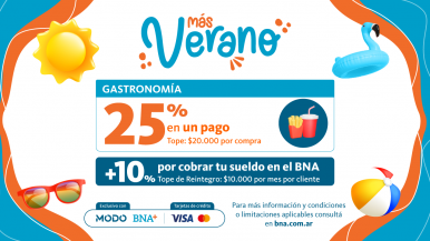 Verano 2025: Banco Nación ofrece beneficios en gastronomía de hasta 35% de descuento