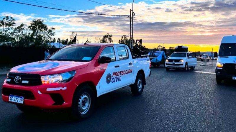 Por fuertes vientos y alerta roja: hay restriccin de circulacin en Santa Cruz