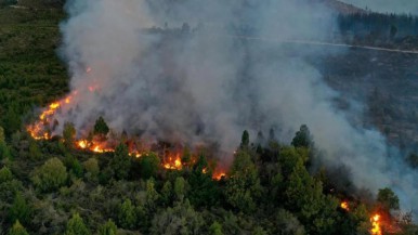 El incendio no da tregua en Nahuel Huapi 