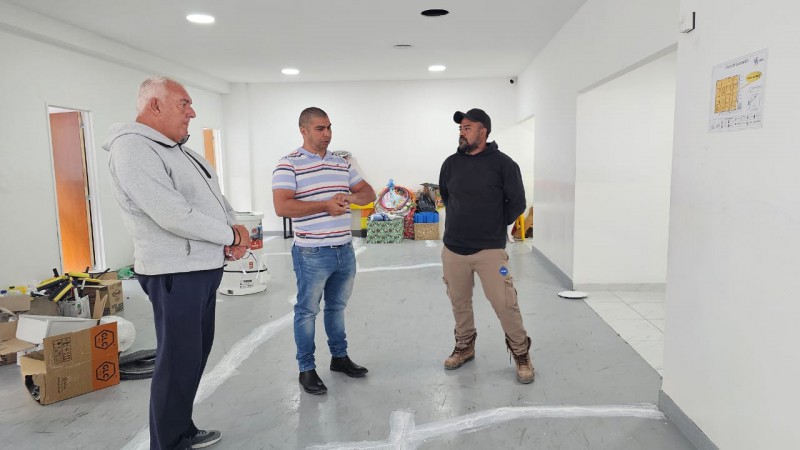 Genchenen visit avances en la ampliacin de la Escuela del Viento de Ro Gallegos 