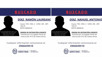 Buscan a dos prófugos de la Justicia en Santa Cruz: quiénes son